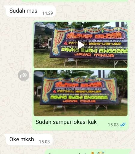 Pengiriman Papan Bunga